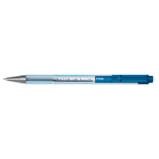 PILOT Kugelschreiber BP-S Matic 0,3mm blau Mine auswechselbar dokumentenecht Schaftfarbe: transparent