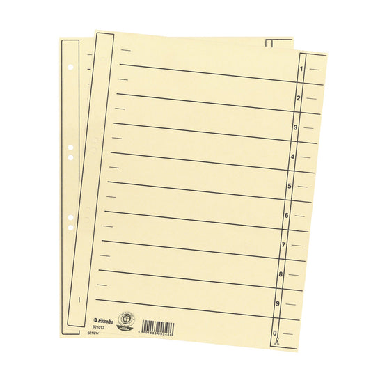 Esselte Trennblatt DIN A4 Karton, recycelt chamois 100 St./Pack.