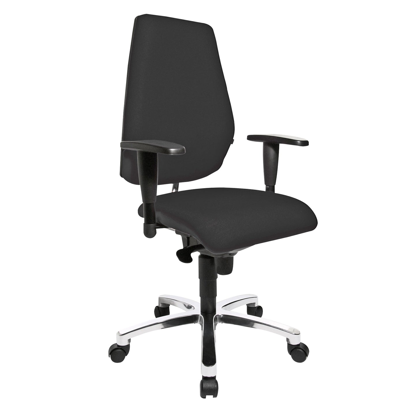 TOPSTAR Bürodrehstuhl Sitness® 30 41-50cm Punktsynchronmechanik Rolle hart gebremst (für Teppichboden) Aluminium schwarz