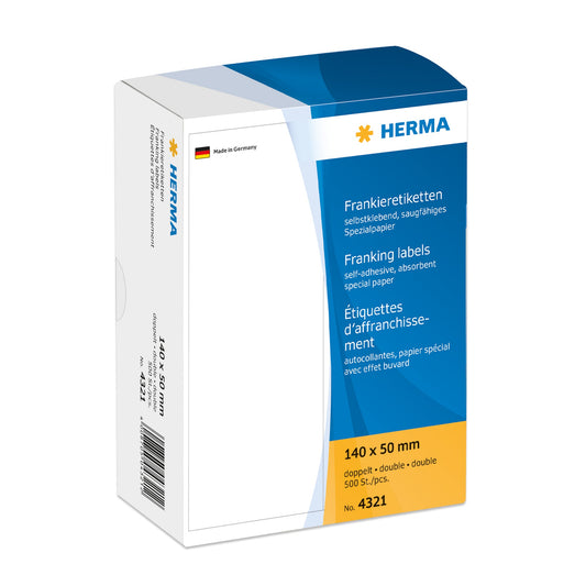 HERMA Frankieretikett 140 x 50 mm (B x H) Papier weiß 500 Etik./Pack.