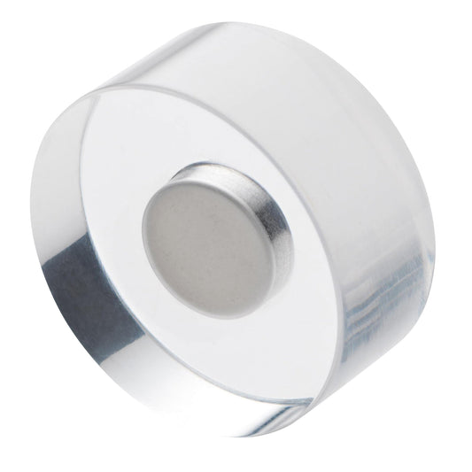 magnetoplan® Magnet Design 25 x 11 mm (Ø x H) 2,5kg Acryl transparent 6 St./Pack.