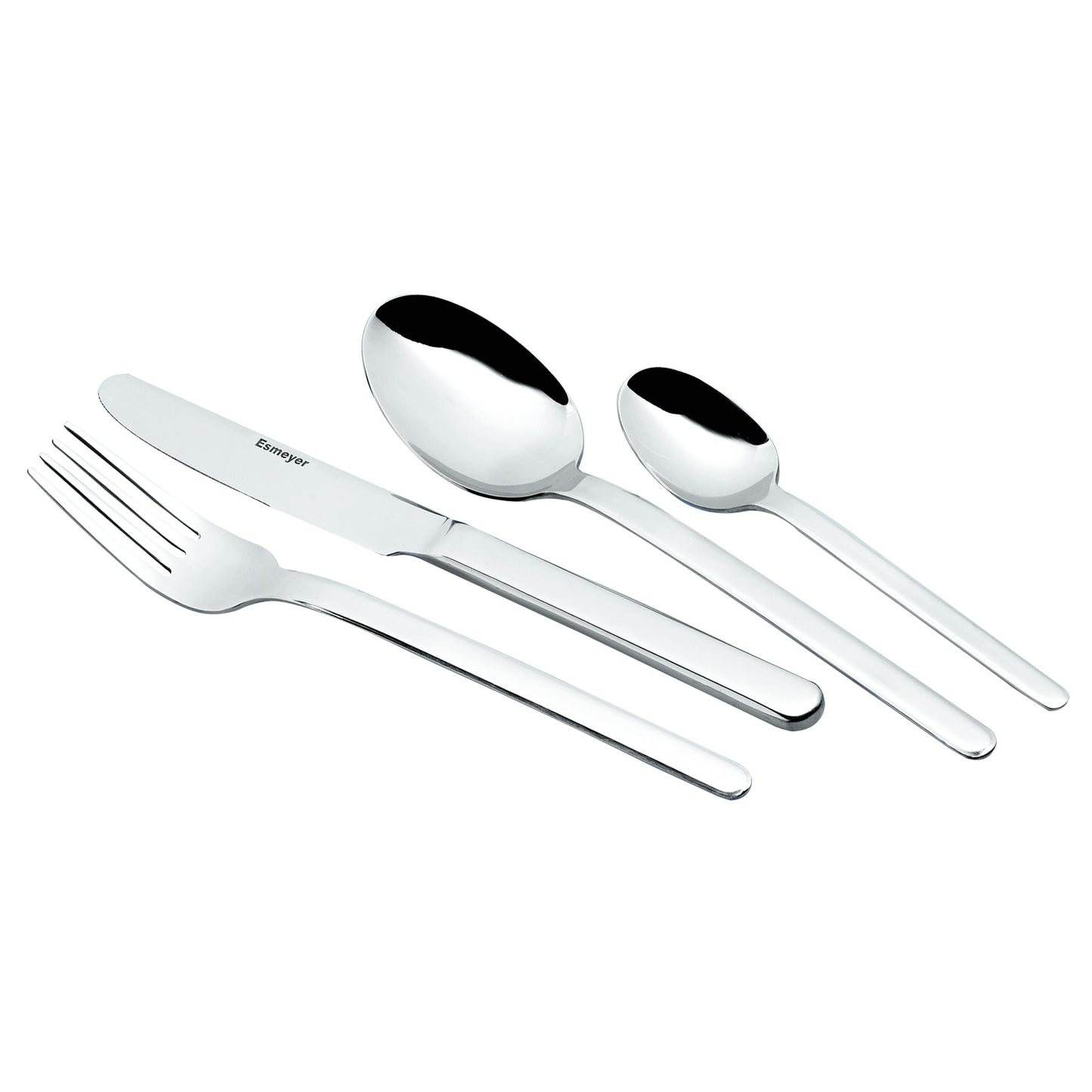 Esmeyer® Besteckgarnitur BETTINA Mehrweg 6 x Messer, Löffel, Gabeln, Kaffeelöffel Edelstahl 18/10, hochglanz-poliert silber
