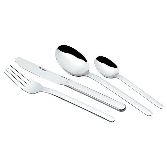 Esmeyer® Besteckgarnitur BETTINA Mehrweg 6 x Messer, Löffel, Gabeln, Kaffeelöffel Edelstahl 18/10, hochglanz-poliert silber
