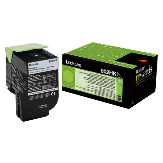 Lexmark Toner Originalzubehör 802HK ca. 4.000 Seiten schwarz