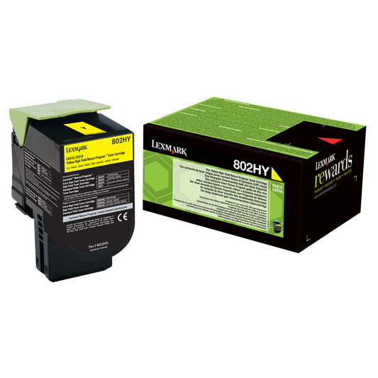 Lexmark Toner Originalzubehör 802HY ca. 3.000 Seiten gelb