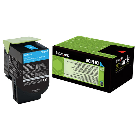 Lexmark Toner Originalzubehör 802HC ca. 3.000 Seiten cyan