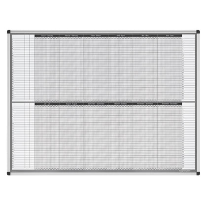 magnetoplan® Jahresplaner 121,5 x 91,5 cm (B x H) 35 Mitarbeiter/Projekte inkl. 1 Boardmarker, 1 OHP-Marker, 1 Datumsmagnet Aluminium weiß