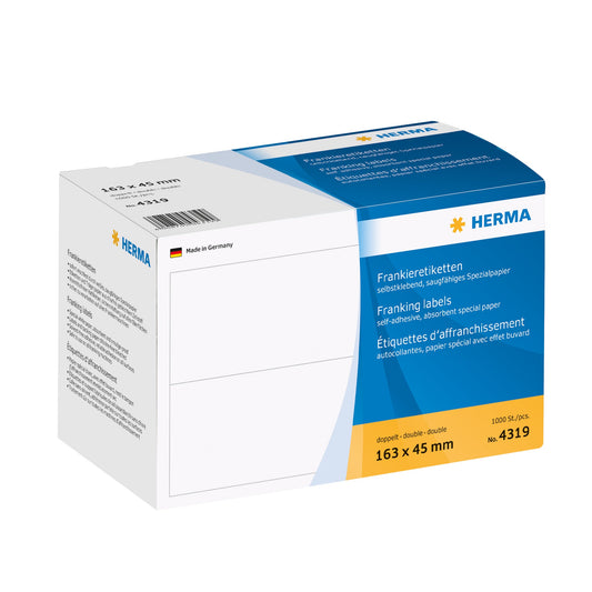 HERMA Frankieretikett 163 x 45 mm (B x H) Papier weiß 1.000 Etik./Pack.