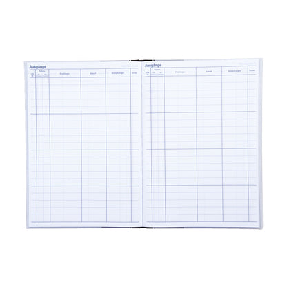 König & Ebhardt Postausgangsbuch DIN A4 70g/m² Pappe schwarz/grau 96 Bl.