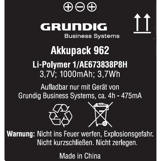 Grundig Akku 962 Li-Polymer 1.000 mAh