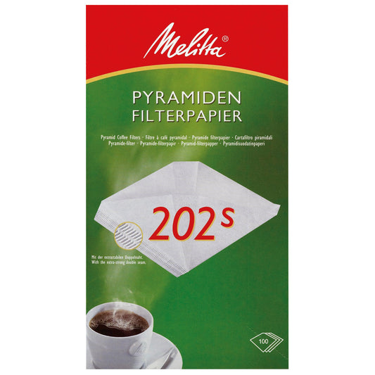 Melitta Kaffeefilter Pyramide 202S Papier weiß 100 St./Pack.