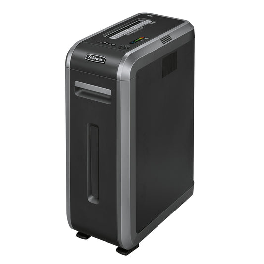 Fellowes® Aktenvernichter Powershred® 125i P-2 Papier, Heftklammern, Büroklammern, Kreditkarten, CDs/DVDs Streifenschnitt 18 Bl. silber/schwarz