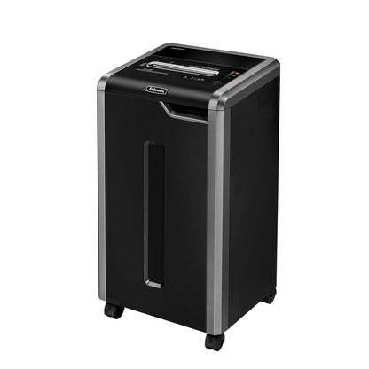Fellowes® Aktenvernichter Powershred® 325Ci P-4 Papier, Heftklammern, Büroklammern, Kreditkarten, CDs/DVDs Partikelschnitt 24 Bl. silber/schwarz