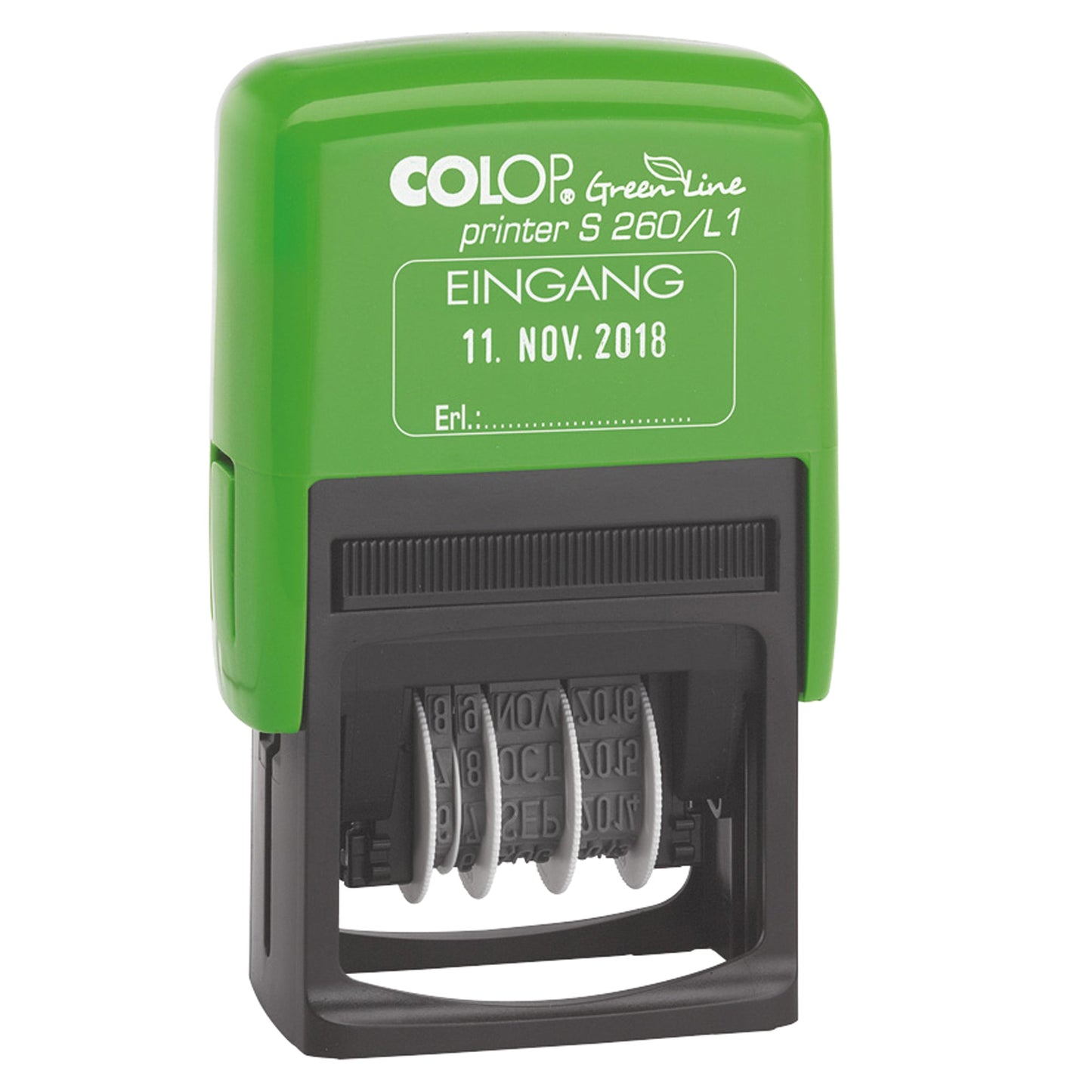 COLOP® Datumstempel S260 45 x 24 mm (B x H) EINGANG 3 Druckzeilen blau/rot