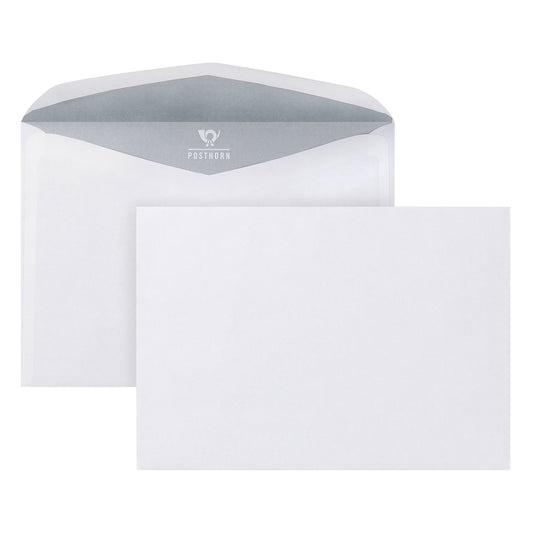 POSTHORN Briefumschlag 3000 DIN C6 162 x 114 mm (B x H) mit gummierter Klappe ohne Fenster 75g/m² weiß 1.000 St./Pack.