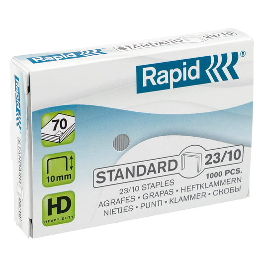 Rapid Heftklammer Standard 23/10 Rapid Blockheftgeräte HD70, HD110, HD210 1.000 St./Pack.