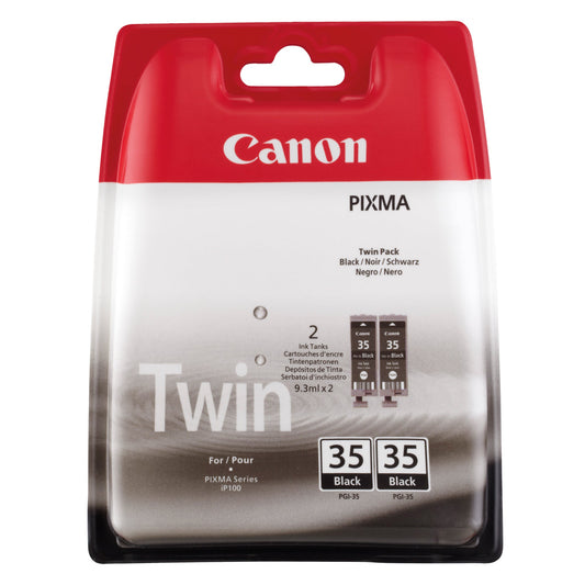 Canon Tintenpatrone Originalzubehör PGI-35 BK ca. 2 x 191 Seiten chwarz 2 x 9,3ml 2 St./Pack.