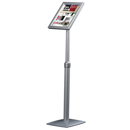 FRANKEN Infodisplay Universal 25 x 125 x 33 cm (B x H x T) DIN A4 inkl. Antireflex-Schutzfolie silber