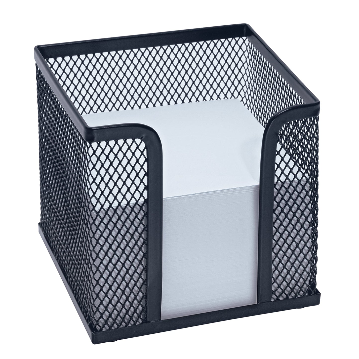 WEDO® Zettelbox OFFICE 10 x 10 x 10 cm (B x H x T) 9,2 x 9,2 cm (B x H) 700 Bl. gefüllt Metall schwarz
