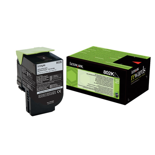 Lexmark Toner Originalzubehör 802K ca. 1.000 Seiten schwarz