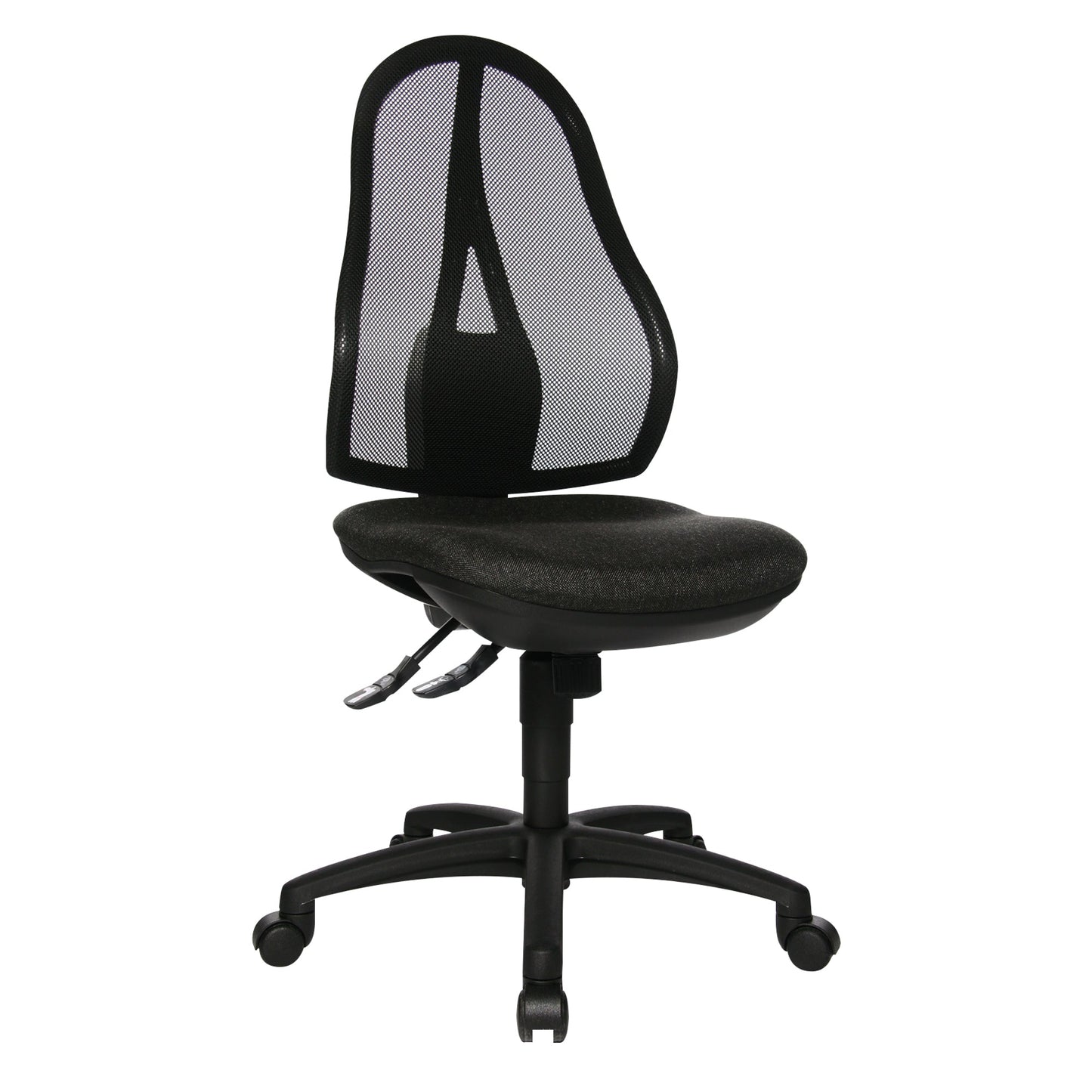 TOPSTAR Bürodrehstuhl Open Point SY 43-51cm Synchronmechanik Rolle hart gebremst (für Teppichboden) optionales Zubehör: Armlehnen 7112: Q3, 7096: U2 Polyamid
