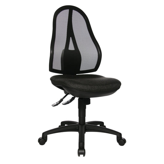 TOPSTAR Bürodrehstuhl Open Point SY 43-51cm Synchronmechanik Rolle hart gebremst (für Teppichboden) optionales Zubehör: Armlehnen 7112: Q3, 7096: U2 Polyamid