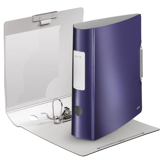 Leitz Ordner Active Style 82mm DIN A4 Rückenschild: geklebt ohne Schlitze Werkstoff: Polypropylen Material außen: Polyfoam Material innen: Polyfoam titan blau