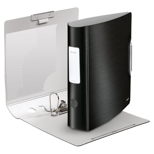 Leitz Ordner Active Style 82mm DIN A4 Rückenschild: geklebt ohne Schlitze Werkstoff: Polypropylen Material außen: Polyfoam Material innen: Polyfoam satin schwarz