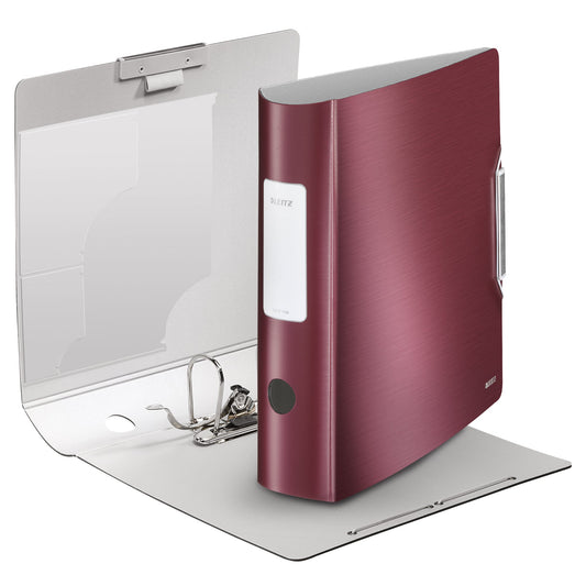 Leitz Ordner Active Style 82mm DIN A4 Rückenschild: geklebt ohne Schlitze Werkstoff: Polypropylen Material außen: Polyfoam Material innen: Polyfoam granat rot