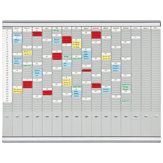 FRANKEN T-Kartentafel 100,8 x 78,3 cm (B x H) 35 Planungsfelder Metall grau
