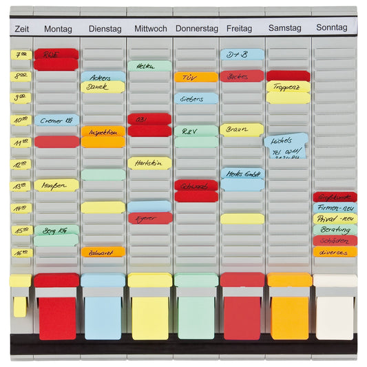 FRANKEN T-Kartentafel 47,4 x 49 cm (B x H) 20 Planungsfelder Kunststoff hellgrau