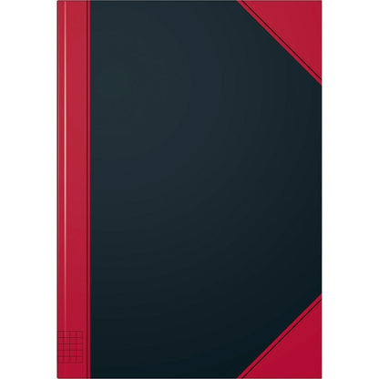 König & Ebhardt Kladde China DIN A4 kariert schwarz/rot 96 Bl.