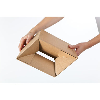 ColomPac® Versandkarton Innenmaße: 23 x 8 x 16 cm (B x H x T) Außenmaße: 23,5 x 9,3 x 17 cm (B x H x T) Kraftliner Wellpappe braun