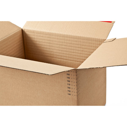 ColomPac® Versandkarton Innenmaße: 22,9 x 5-11,5 x 16,4 cm (B x H x T) Außenmaße: 23,8 x 6-13 x 17 cm (B x H x T) Kraftliner Wellpappe 1-wellig braun