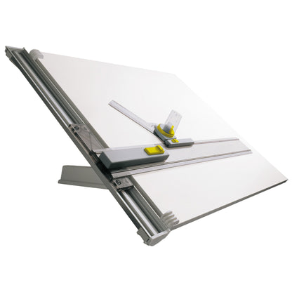 Aristo Zeichenplatte ZMT2 60 x 70 cm (B x H) DIN A2 mit freier Nullpunktwahl inkl. Schnellzeichenkopf 7094 Kunststoff grau