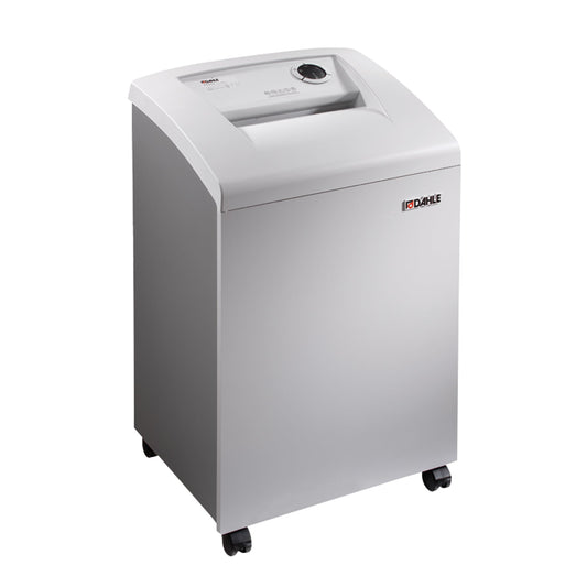 DAHLE Aktenvernichter BaseCLASS 40404 P-2 Papier, Heftklammern, Büroklammern, Kreditkarten, CDs/DVDs Streifenschnitt 24 Bl. grau