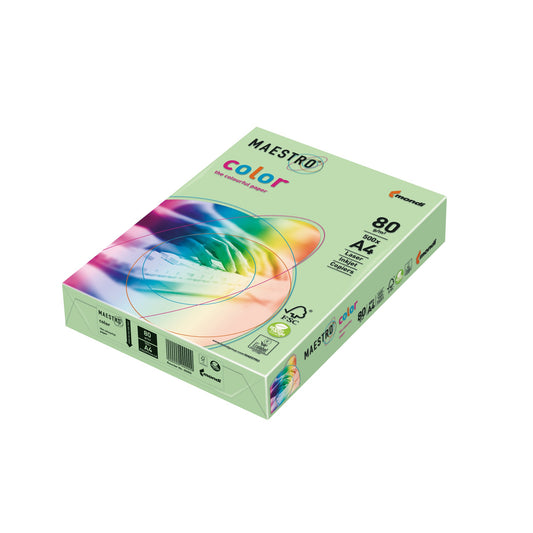 MAESTRO® Multifunktionspapier Color Pastell DIN A4 80g/m² mittelgrün 500 Bl./Pack.