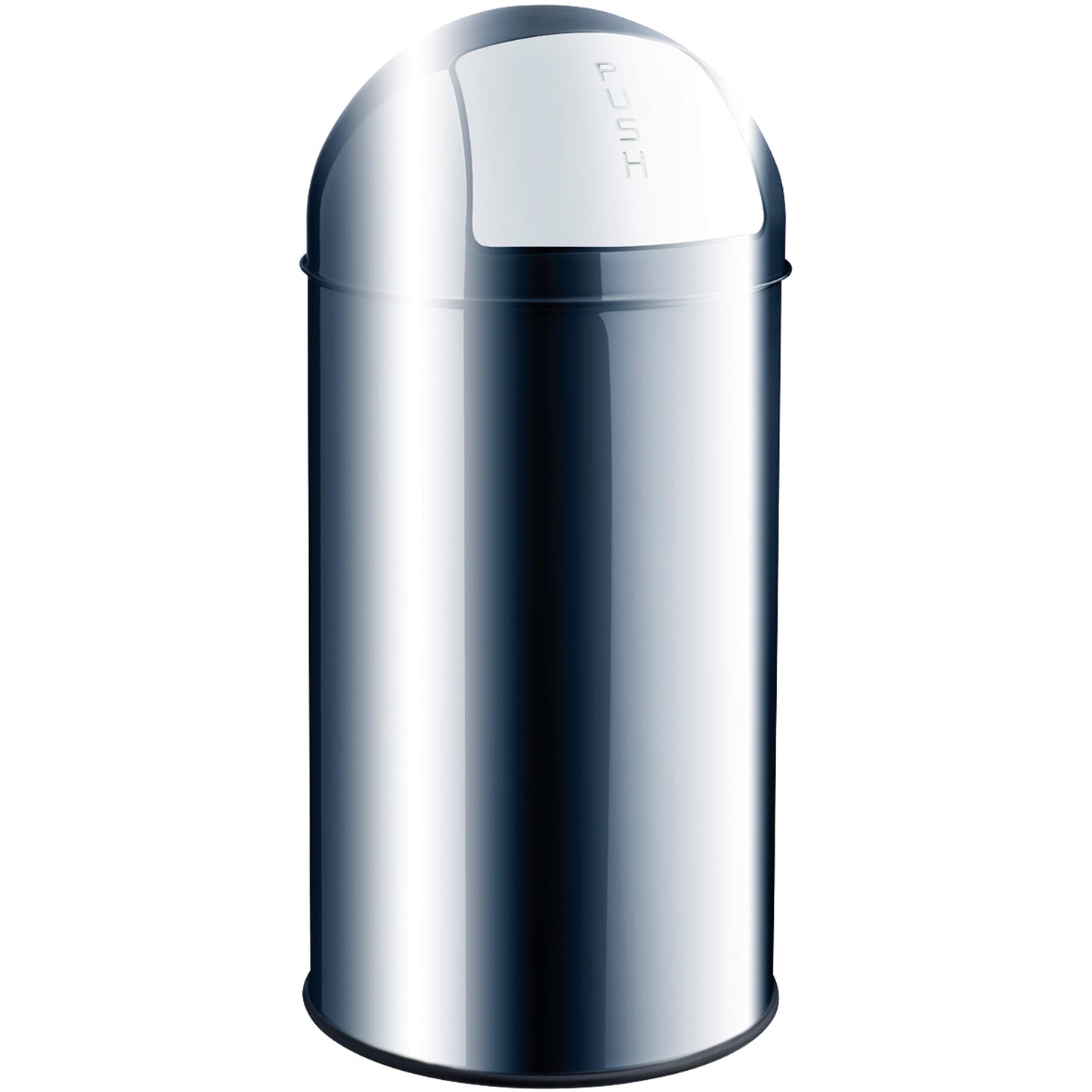 helit Abfalleimer the dome 50l Edelstahl, gebürstet silber 1 Sortierfach