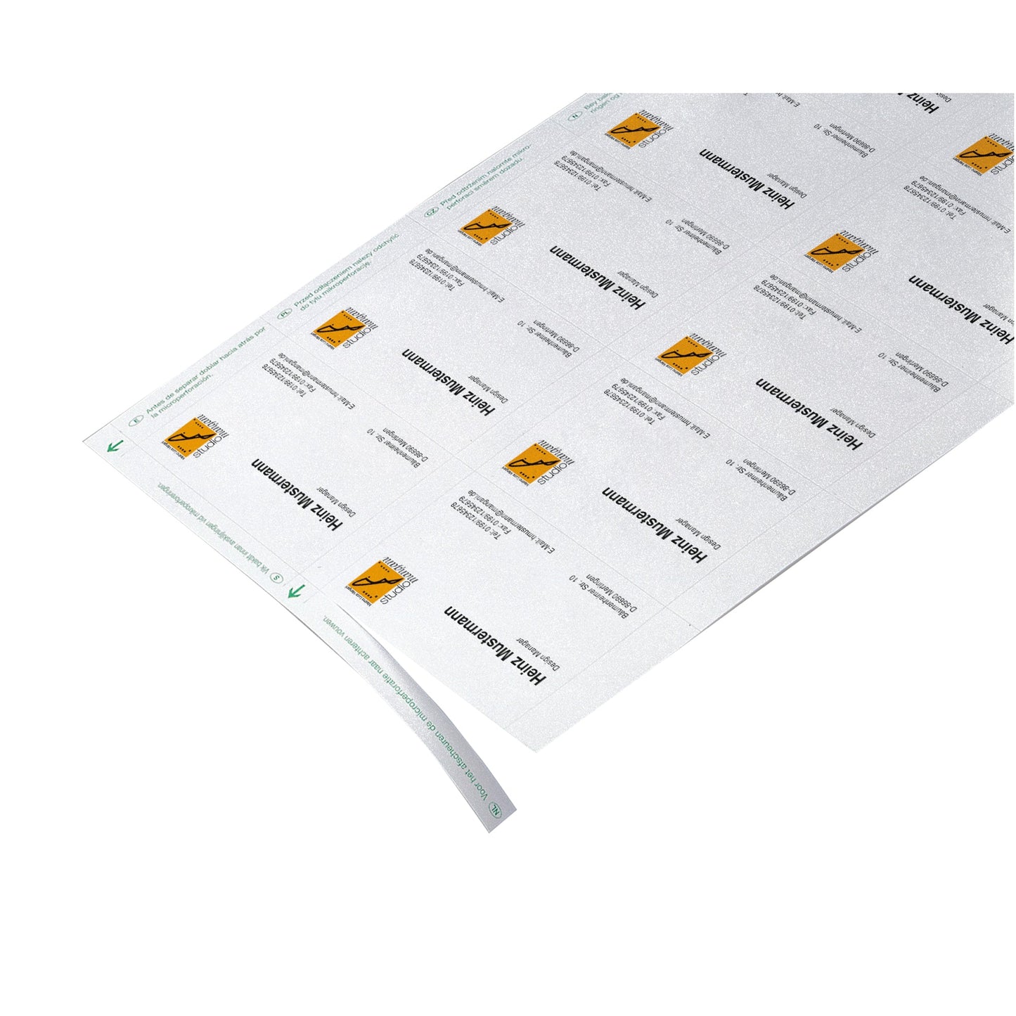 SIGEL Visitenkarte DIN A4 200g/m² hochweiß 60 Bl./Pack. 600 St./Pack.
