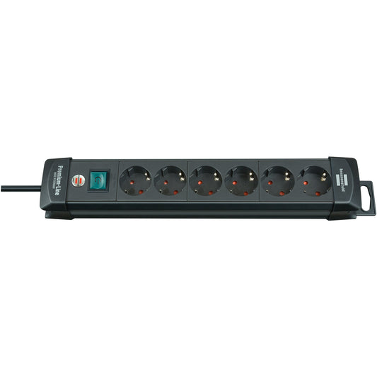 brennenstuhl® Steckdosenleiste Premium-Line 6 Steckdosen schwarz