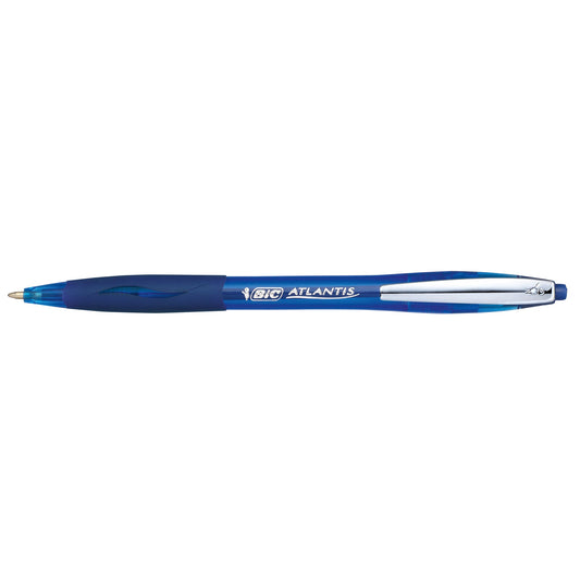 BIC® Kugelschreiber ATLANTIS® Soft 0,4mm blau Mine auswechselbar dokumentenecht Schaftfarbe: blau