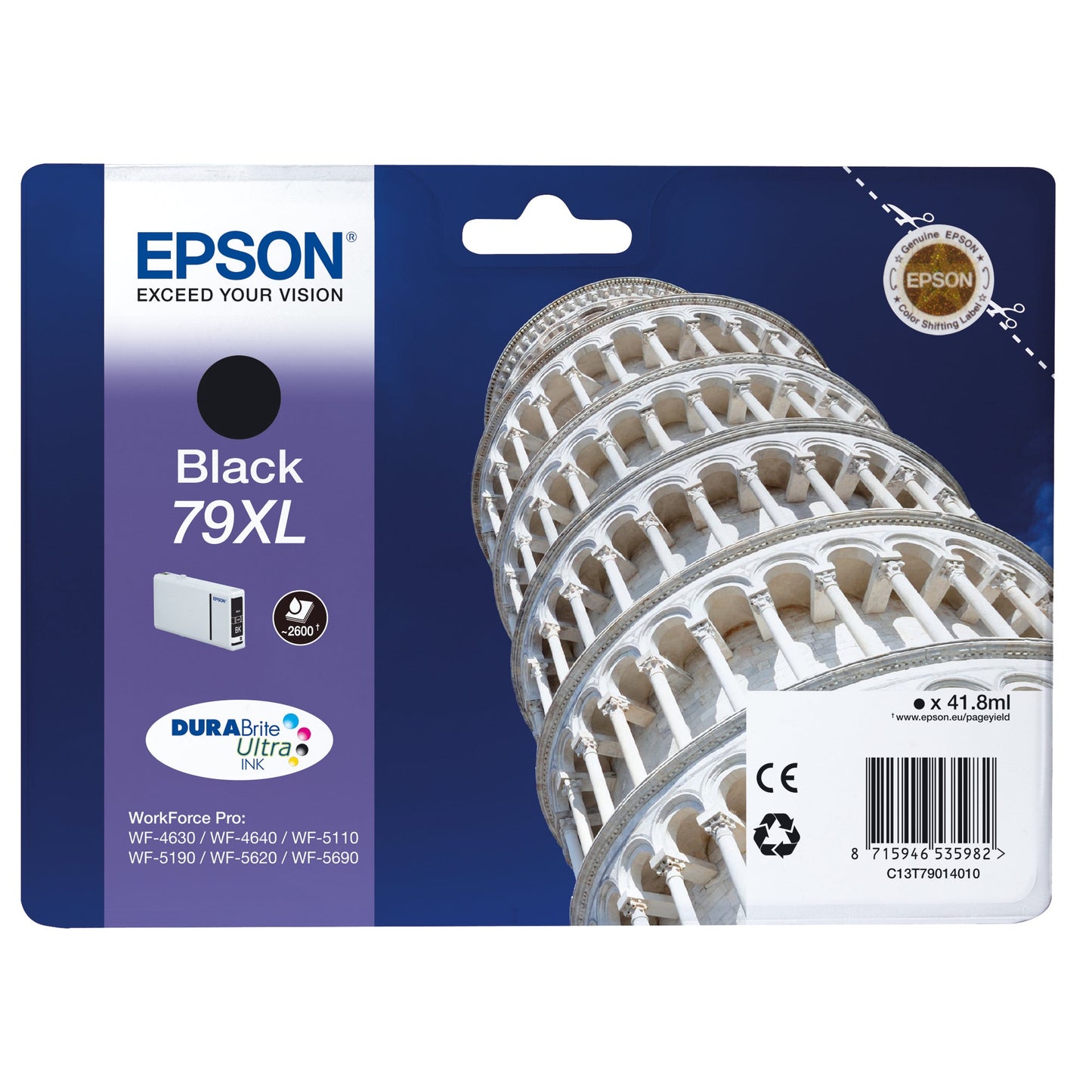 Epson Tintenpatrone Originalzubehör 79XL ca. 2.600 Seiten schwarz 41,8ml
