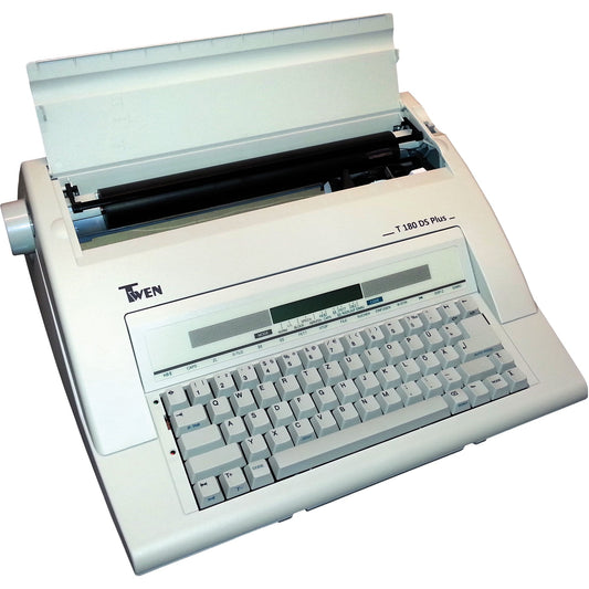TWEN Typenradschreibmaschine TWEN 180 DS Plus 41,2 x 11,7 x 37,5 cm (B x H x T) 12 Zeichen/s grau
