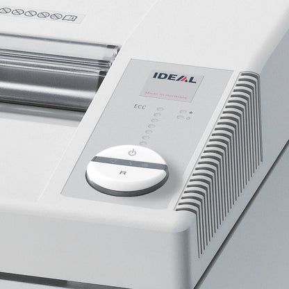 IDEAL Aktenvernichter 3105 CC P-4 Papier, Heftklammern, Büroklammern, Kreditkarten, CDs/DVDs, Disketten Partikelschnitt 45 Bl. cool grey