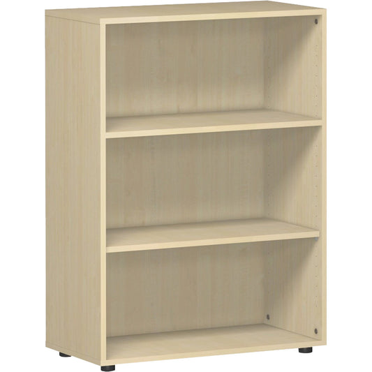 Geramöbel Regal Flex 800 x 1.104 x 400 mm (B x H x T) 2 Fachböden inkl. Stellfüße Dreischicht-Feinspan, melaminharzbeschichtet ahorn