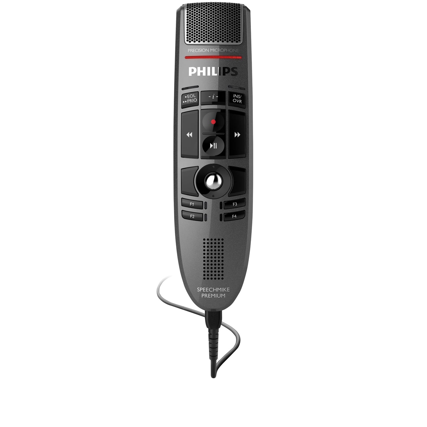Philips Diktiermikrofon SpeechMike Premium LFH3500 45 x 175 x 32 mm (B x H x T) USB 2.0 Aufnahme: 200-12.000, Wiedergabe: 300-7.500 Hz inkl. USB-Kabel, Mikrofonhalter, Kurzanleitung Kunststoff, antimikrobiell