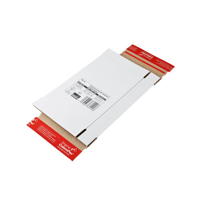 ColomPac® Versandkarton Kurierpaket Innenmaße: 24,4 x 34,4 x 2,8 cm (B x H x T) Außenmaße: 25 x 35,3 x 3 cm (B x H x T) Kraftliner Wellpappe weiß