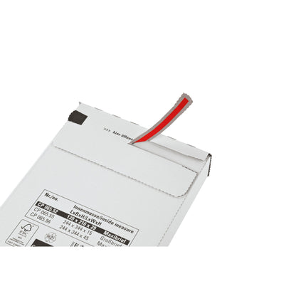 ColomPac® Versandkarton Kurierpaket Innenmaße: 24,4 x 34,4 x 2,8 cm (B x H x T) Außenmaße: 25 x 35,3 x 3 cm (B x H x T) Kraftliner Wellpappe weiß