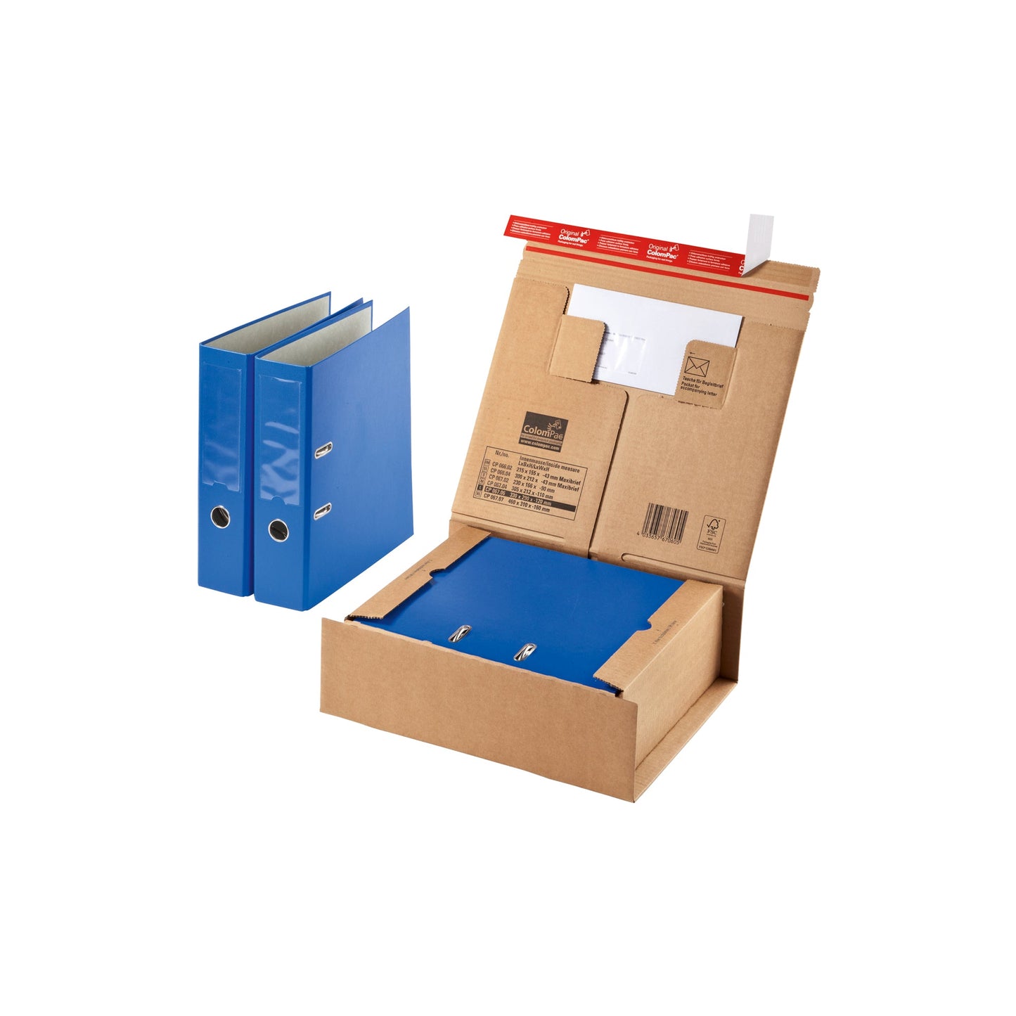 ColomPac® Versandkarton POST-BOX Innenmaße: 46 x 16 x 31 cm (B x H x T) Außenmaße: 51,5 x 17 x 33,5 cm (B x H x T) Kraftliner Wellpappe braun