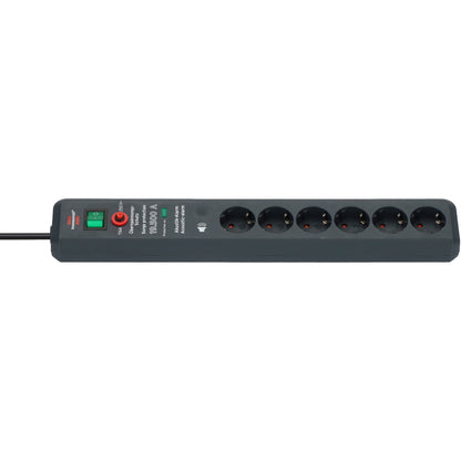 brennenstuhl® Steckdosenleiste Secure-Tec 6 Steckdosen anthrazit
